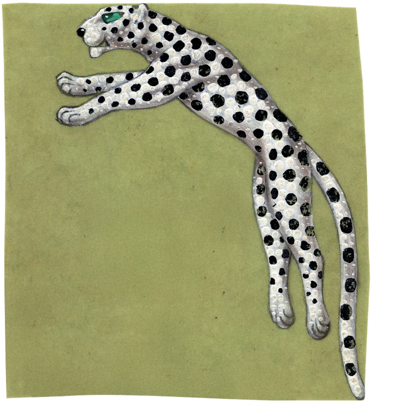 Photo Jeanne Toussaint sketching