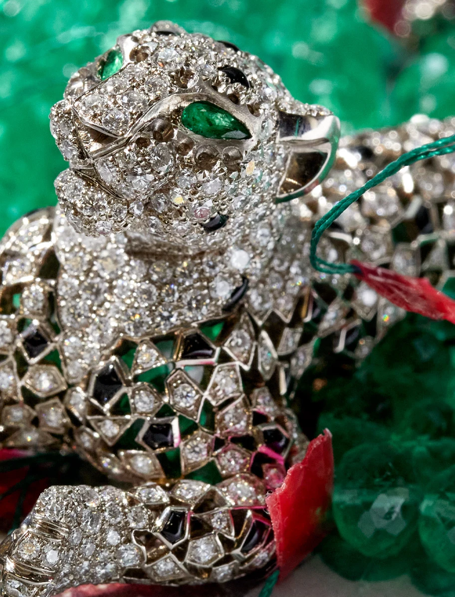 The necklace required 1,500 hours to make.