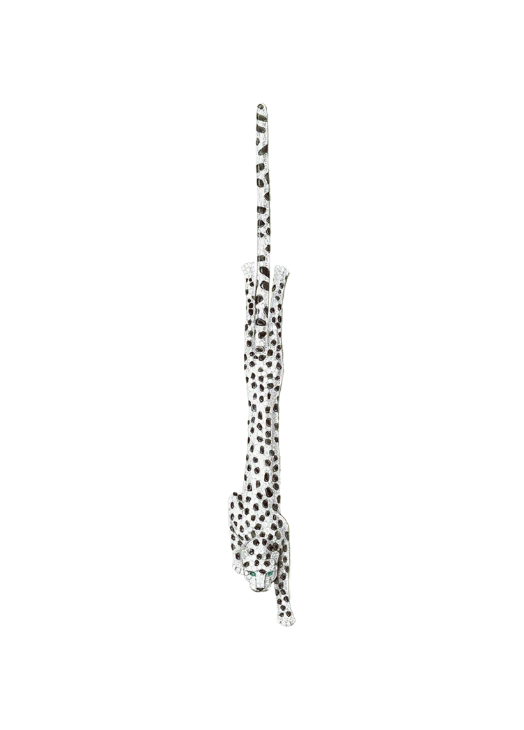 This bracelet, acquired by the Duchess of Windsor in 1952, features a delicate panther ready to pounce