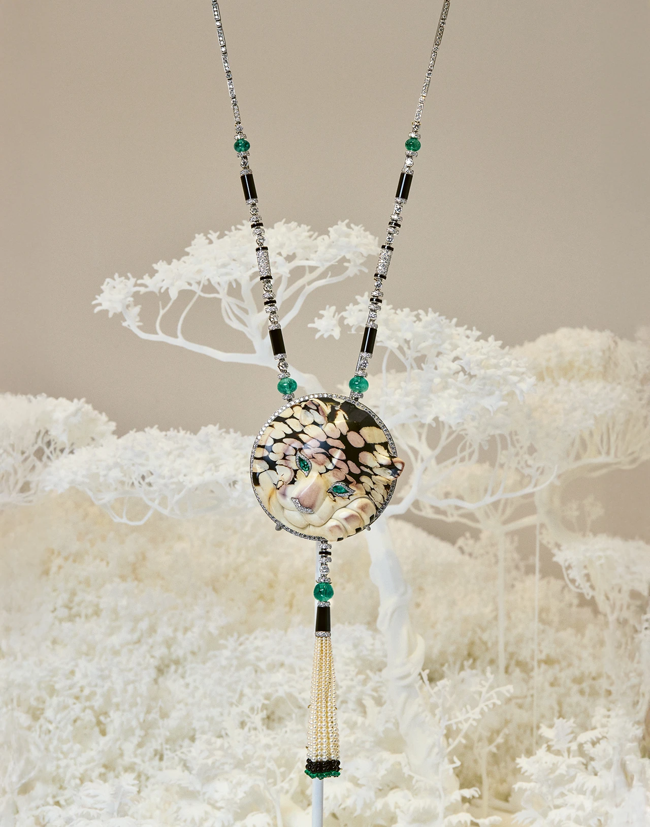 Scroll tiara and choker necklace